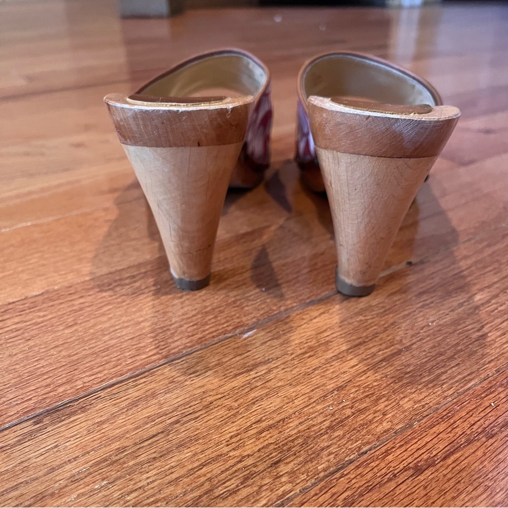 Rare Vintage Coach Wooden Sandals Size 10 - Picture 8 of 8